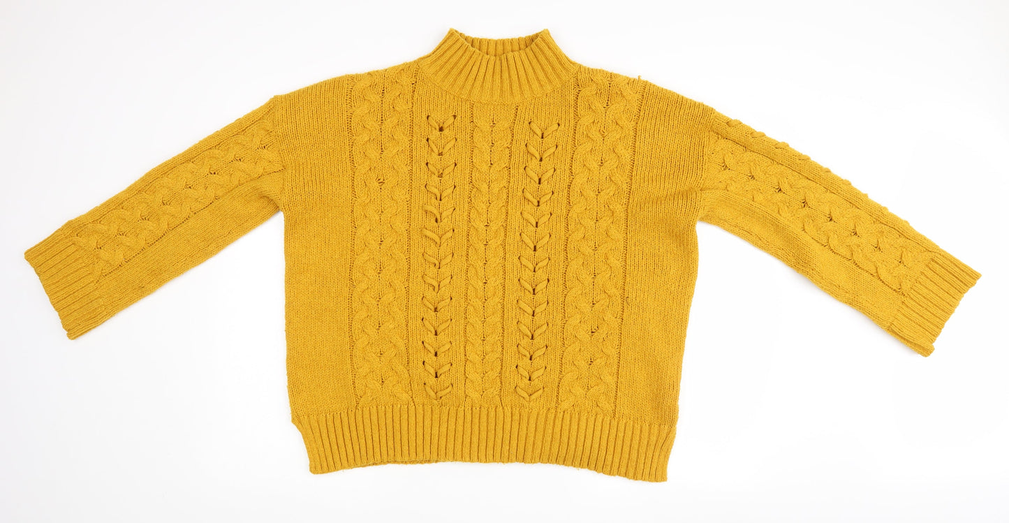 Womens UK Size L Matalan Yellow Pullover Jumper