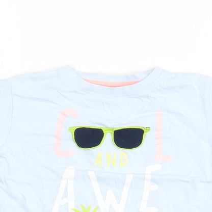 Urban Rascals Girls Blue   Basic T-Shirt Size 3-4 Years
