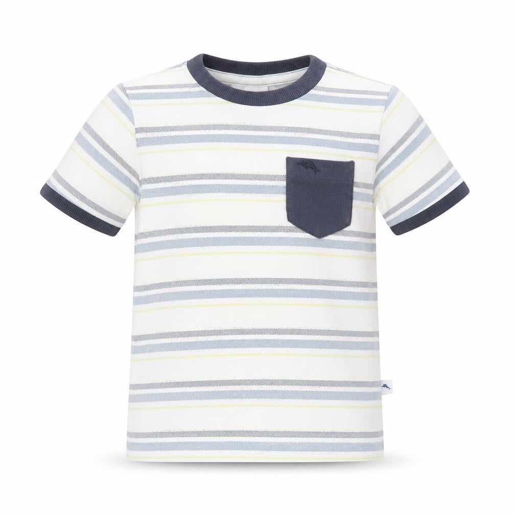 Tommy Bahama Boys Multicoloured Striped  Basic T-Shirt Size 2-3 Years
