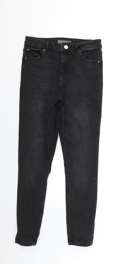 Denim & Co. Womens Black   Skinny Jeans Size 12 L25 in