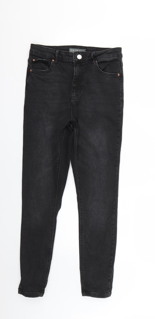 Denim & Co. Womens Black   Skinny Jeans Size 12 L25 in