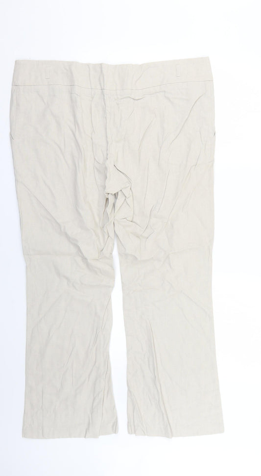 George Womens Beige   Trousers  Size 18 L26 in