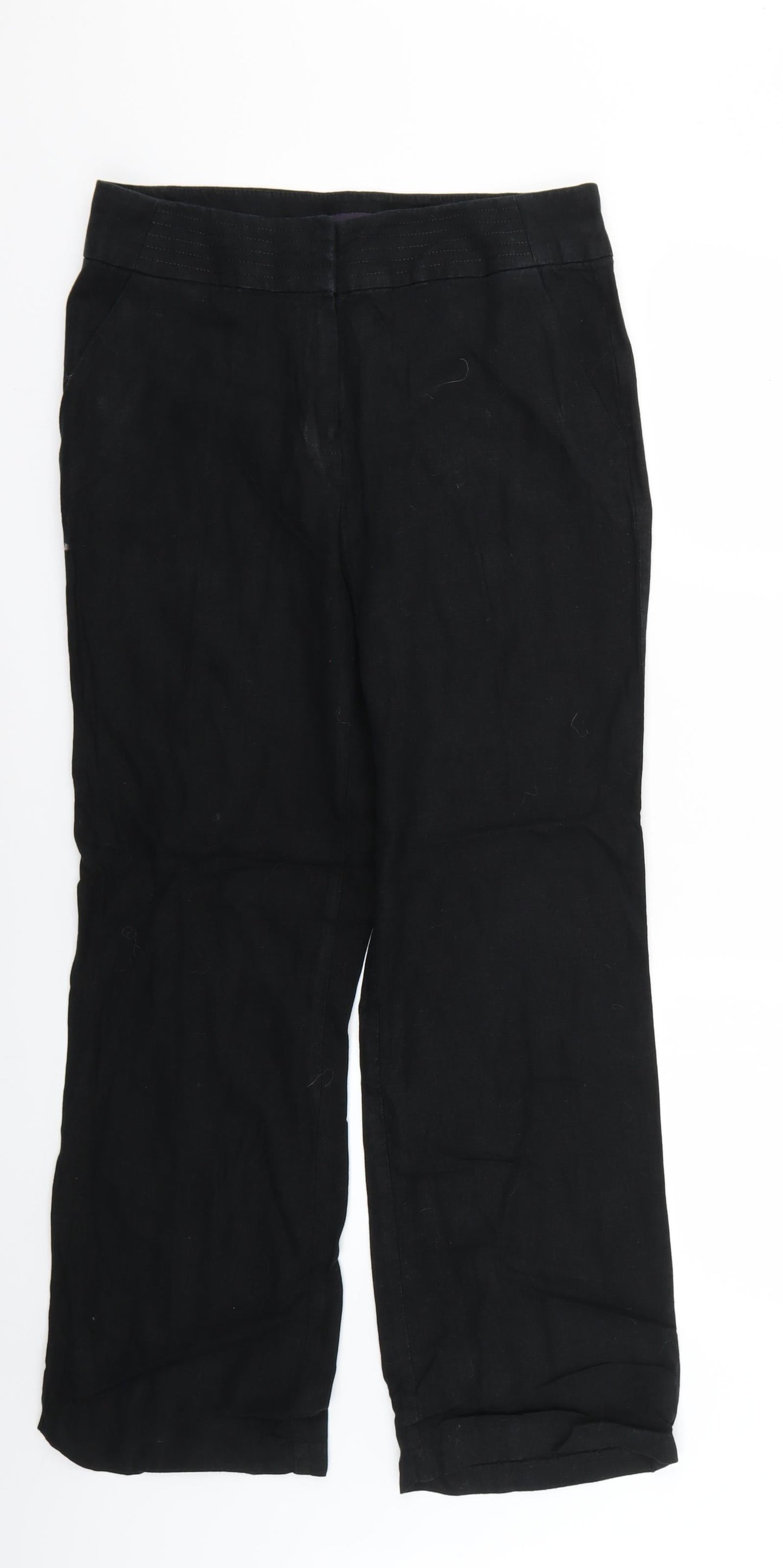 Marks and Spencer Womens Black   Trousers  Size 12 L26 in