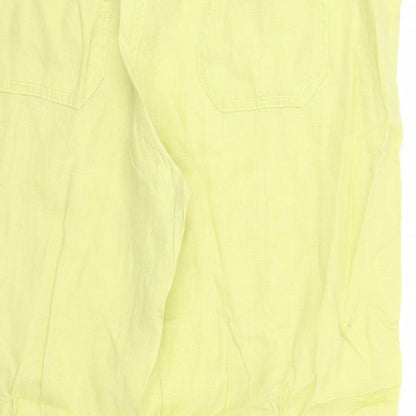 Denim & Co. Womens Yellow   Trousers  Size 16 L24 in