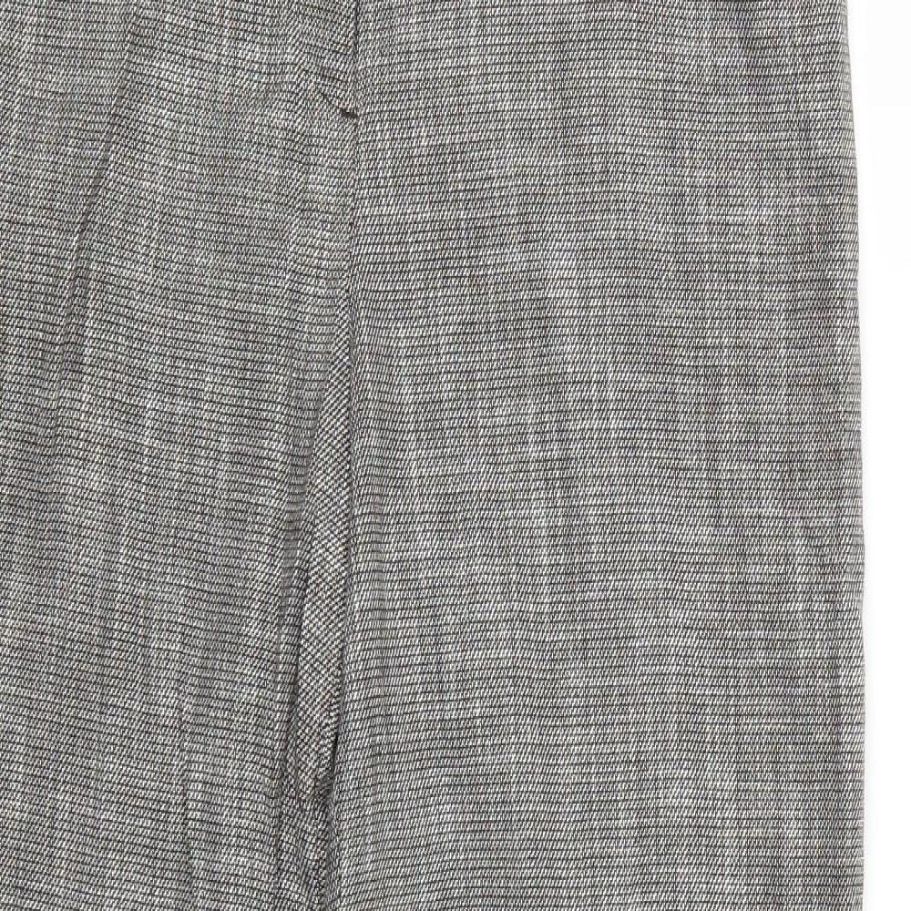 Comma Womens Grey Check  Trousers  Size 12 L28 in