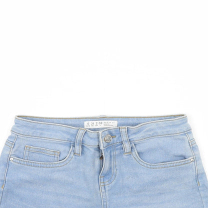 Denim & Co. Womens Blue  Denim Cut-Off Shorts Size 6