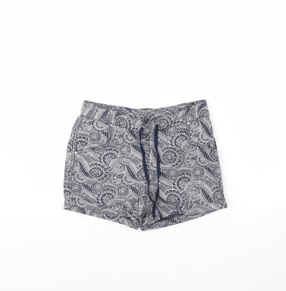 Atmosphere Womens Blue Fair Isle  Bermuda Shorts Size 8