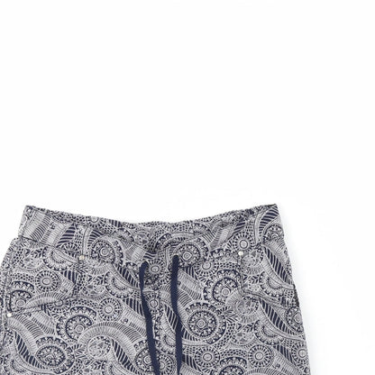 Atmosphere Womens Blue Fair Isle  Bermuda Shorts Size 8