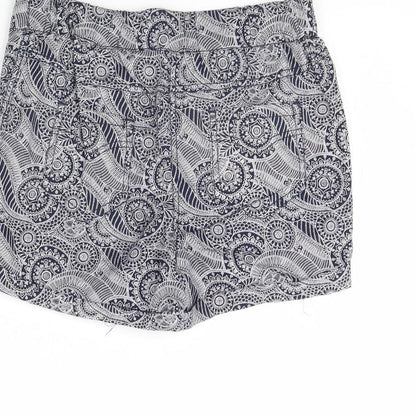 Atmosphere Womens Blue Fair Isle  Bermuda Shorts Size 8