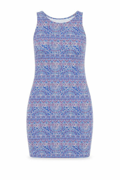 New Look Womens Blue Fair Isle  Mini  Size 8
