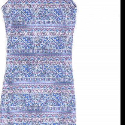 New Look Womens Blue Fair Isle  Mini  Size 8