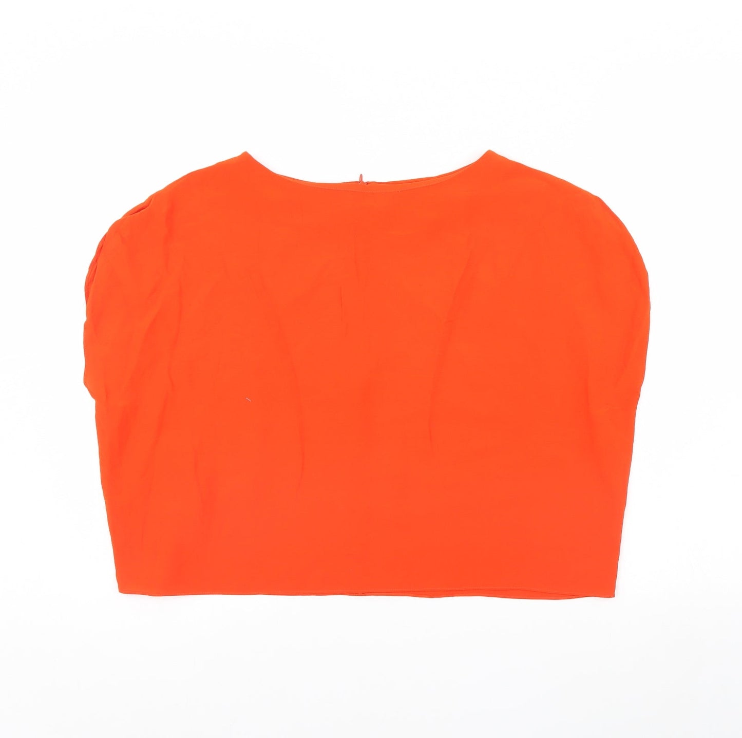 Womens UK Size XS MNG Orange Cropped Blouse