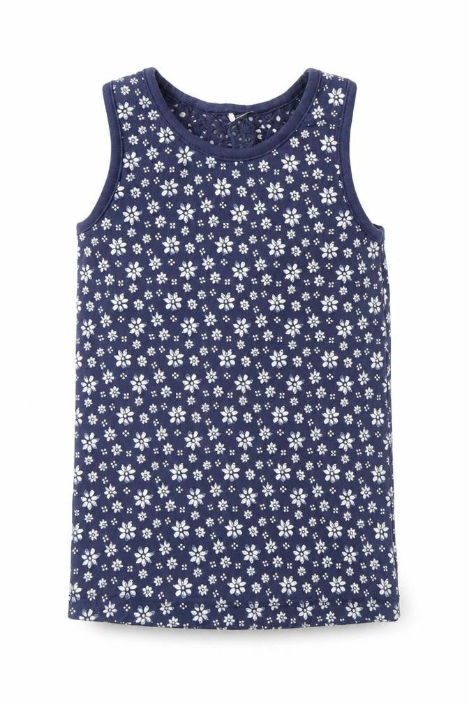 George Girls Blue Floral  Basic Tank Size 6 Years
