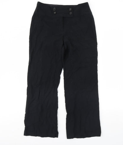 Womens UK Size 12 m&s Regular Fit Dress Pants Black Trousers