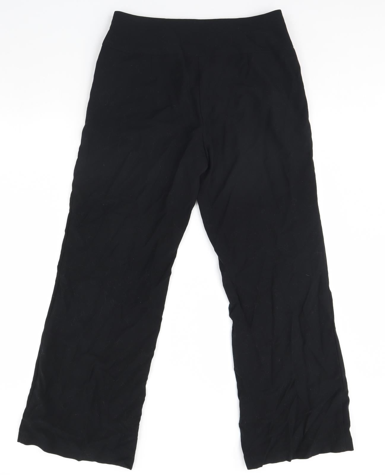 Womens UK Size 12 m&s Regular Fit Dress Pants Black Trousers