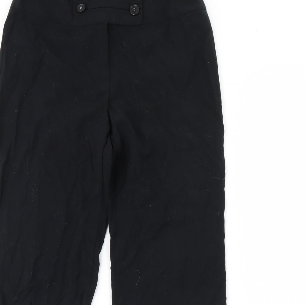 Womens UK Size 12 m&s Regular Fit Dress Pants Black Trousers