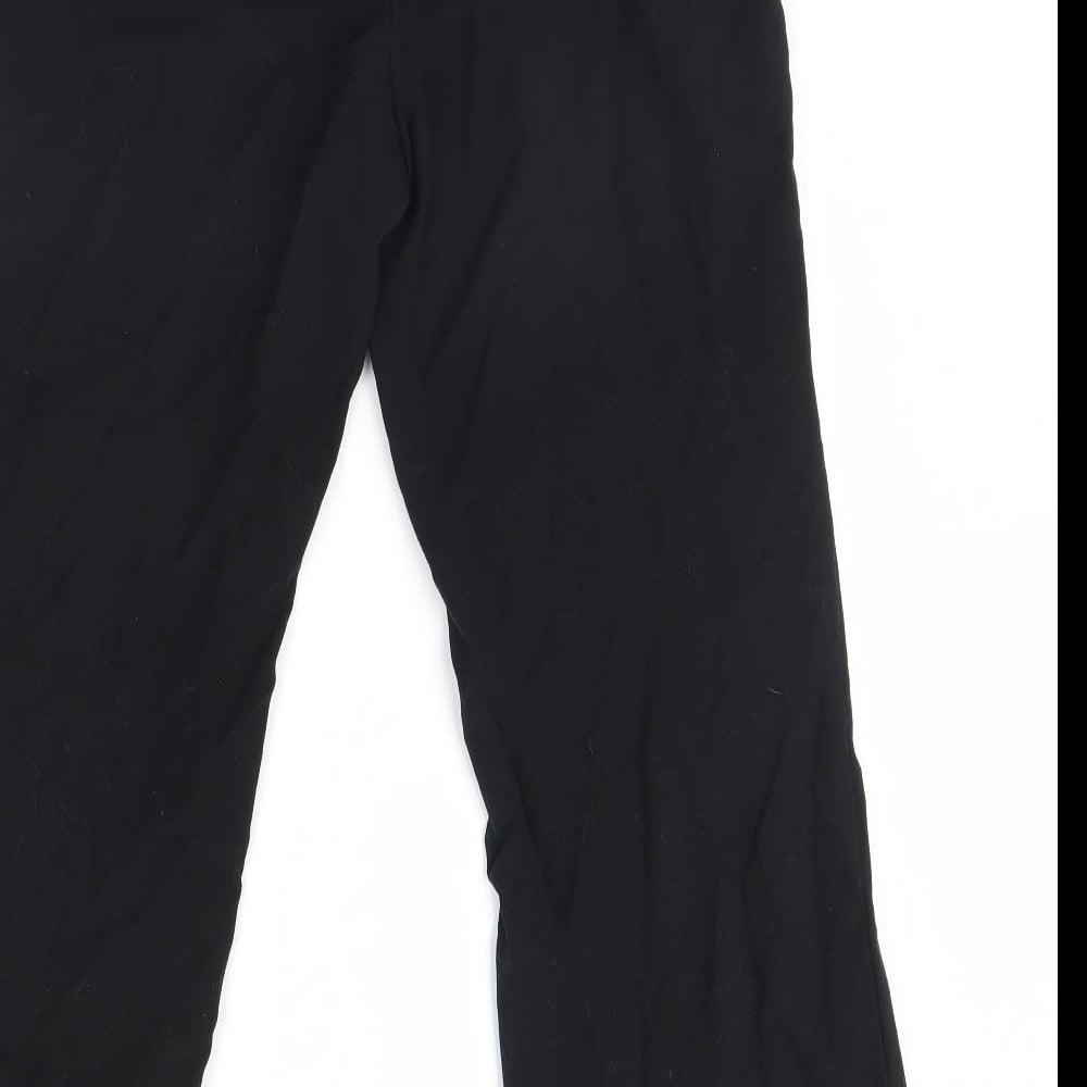 Womens UK Size 12 m&s Regular Fit Dress Pants Black Trousers