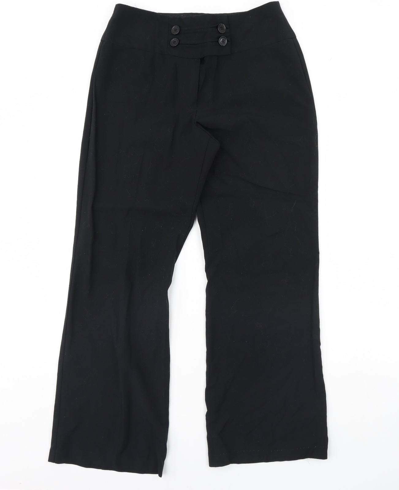 Womens UK Size 12 M&S Regular Fit  Black Trousers