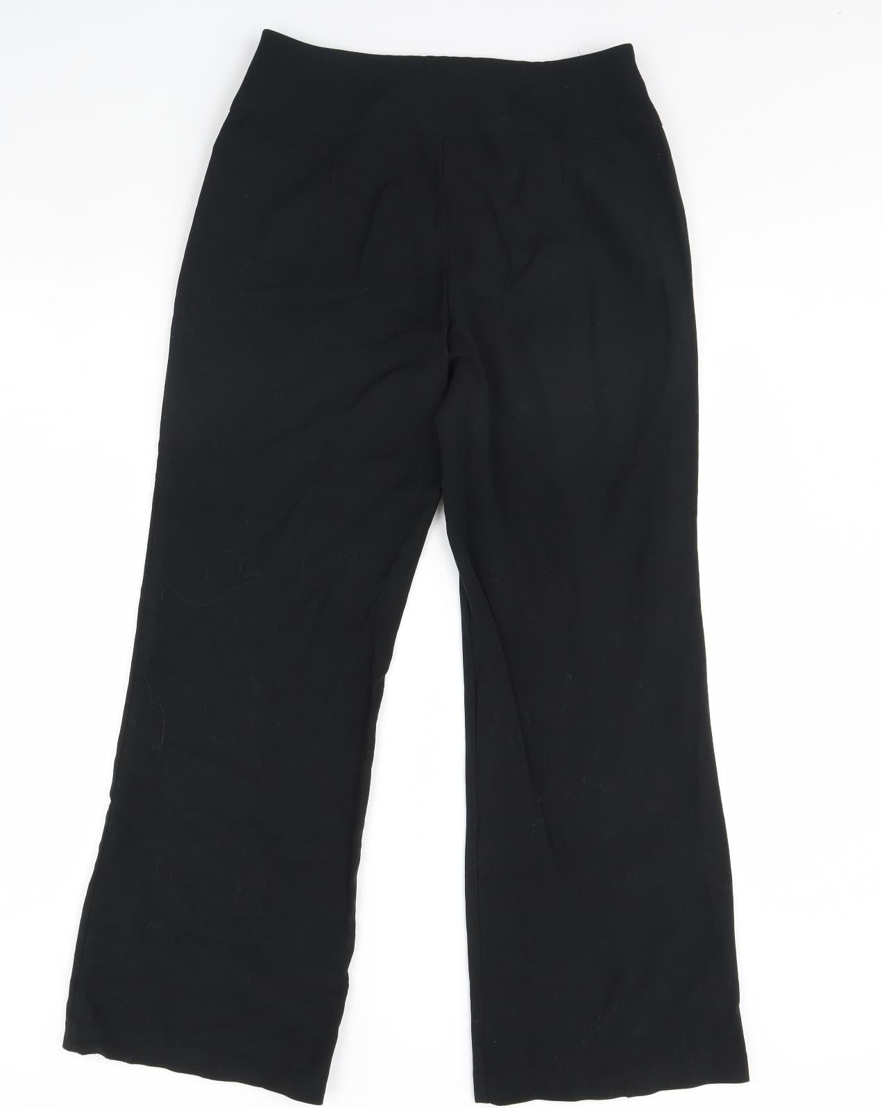 Womens UK Size 12 M&S Regular Fit  Black Trousers