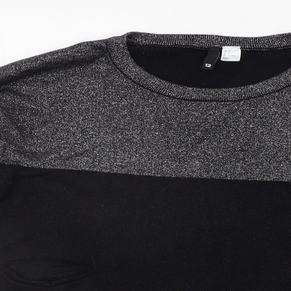Womens UK Size 12 Divided Grey Pullover Jumper