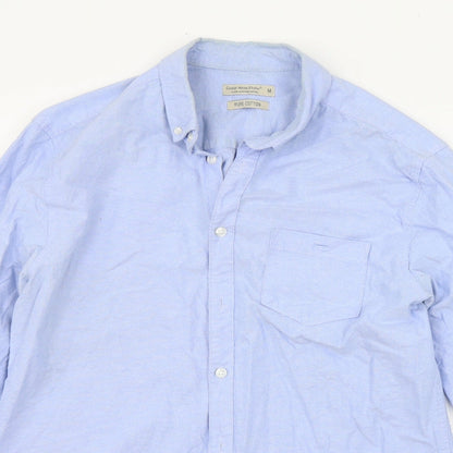 Mens UK Size M Cedar Wood State Blue  Button-Up Long Sleeve Casual Shirt