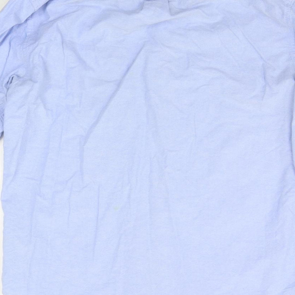 Mens UK Size M Cedar Wood State Blue  Button-Up Long Sleeve Casual Shirt