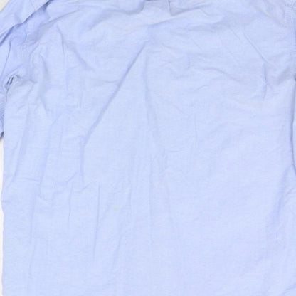 Mens UK Size M Cedar Wood State Blue  Button-Up Long Sleeve Casual Shirt
