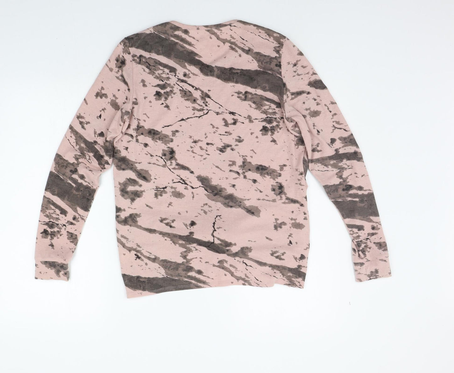 Preworn Womens Pink Geometric  Pullover Hoodie Size 14
