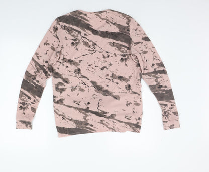 Preworn Womens Pink Geometric  Pullover Hoodie Size 14