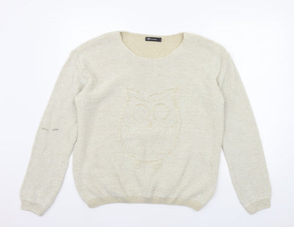 Womens UK Size L internationale Beige Pullover Jumper