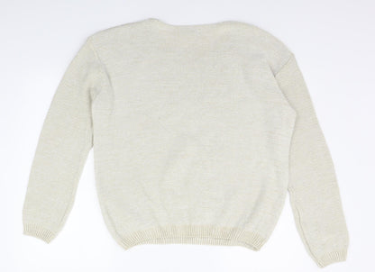 Womens UK Size L internationale Beige Pullover Jumper
