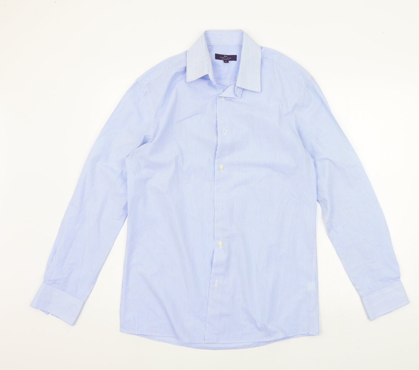 Tailor & Cutter Mens Blue Striped   Polo Size 15