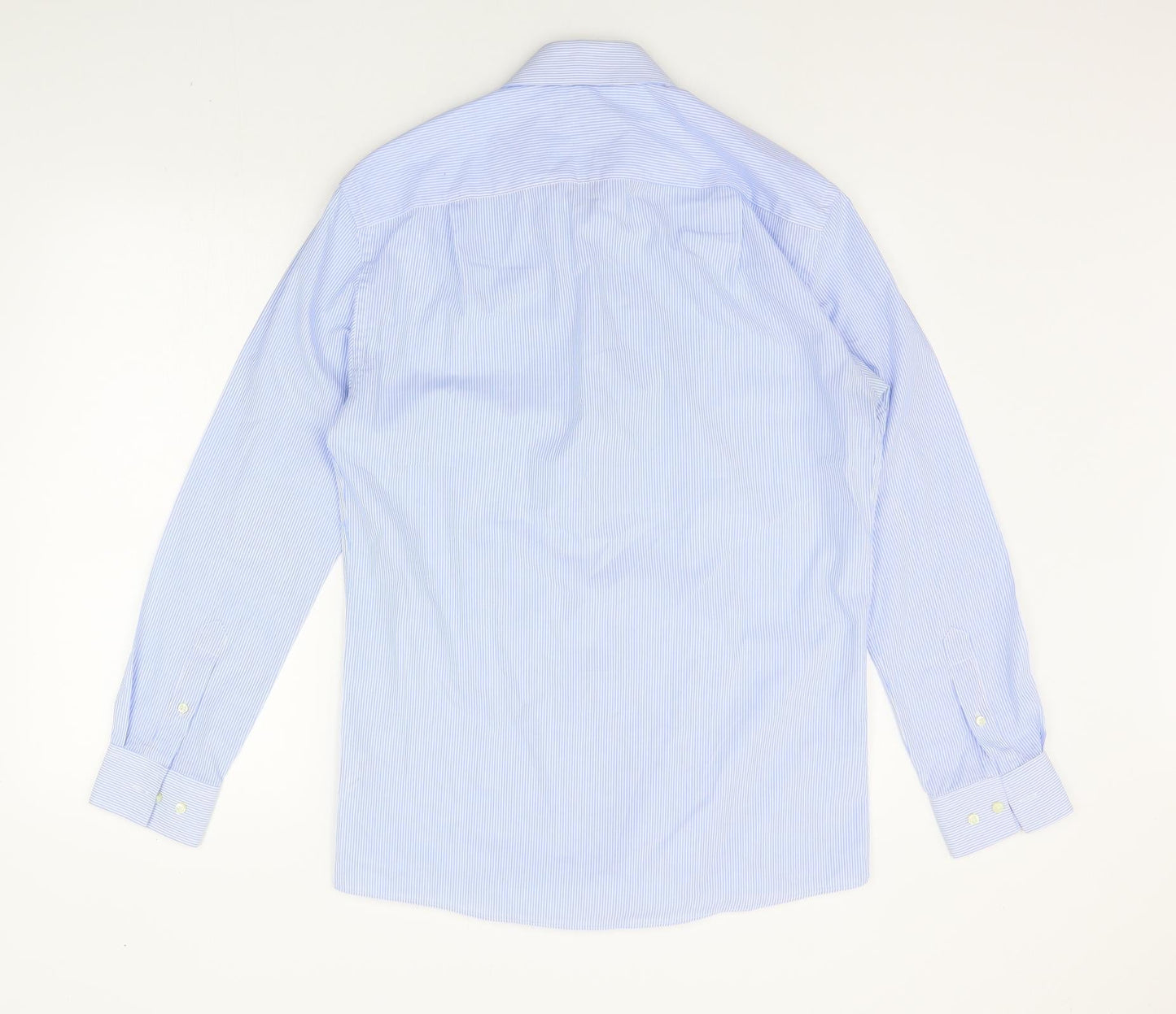 Tailor & Cutter Mens Blue Striped   Polo Size 15