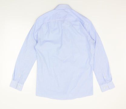 Tailor & Cutter Mens Blue Striped   Polo Size 15