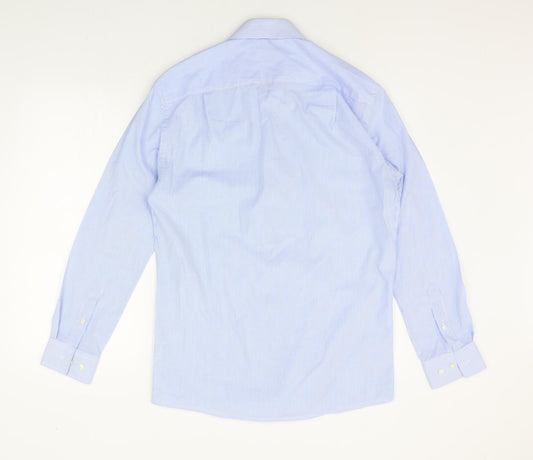 Tailor & Cutter Mens Blue Striped   Polo Size 15