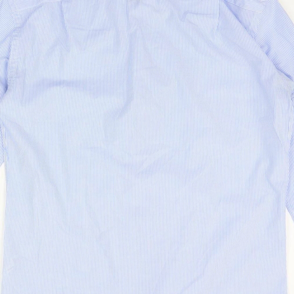 Tailor & Cutter Mens Blue Striped   Polo Size 15