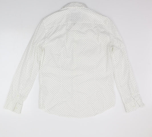 Mens UK Size M Burton menswear White  Button-Up Long Sleeve Casual Shirt