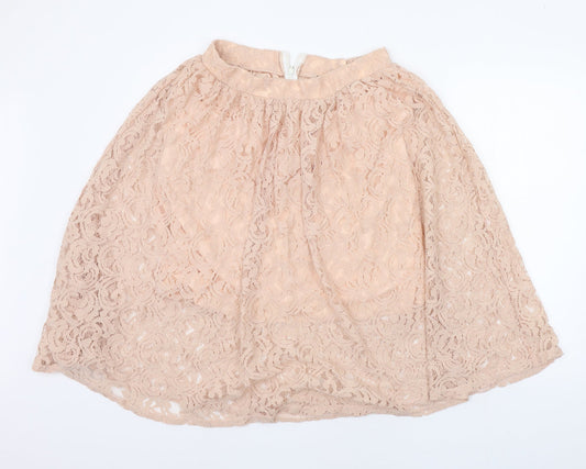 Boohoo Womens Beige   A-Line Skirt Size 14