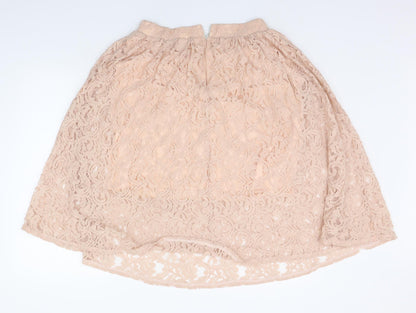 Boohoo Womens Beige   A-Line Skirt Size 14