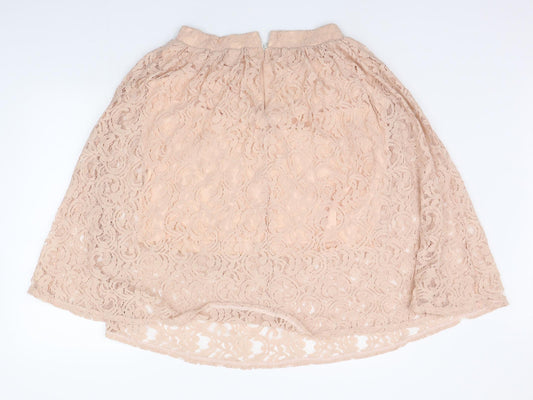 Boohoo Womens Beige   A-Line Skirt Size 14