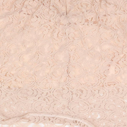 Boohoo Womens Beige   A-Line Skirt Size 14