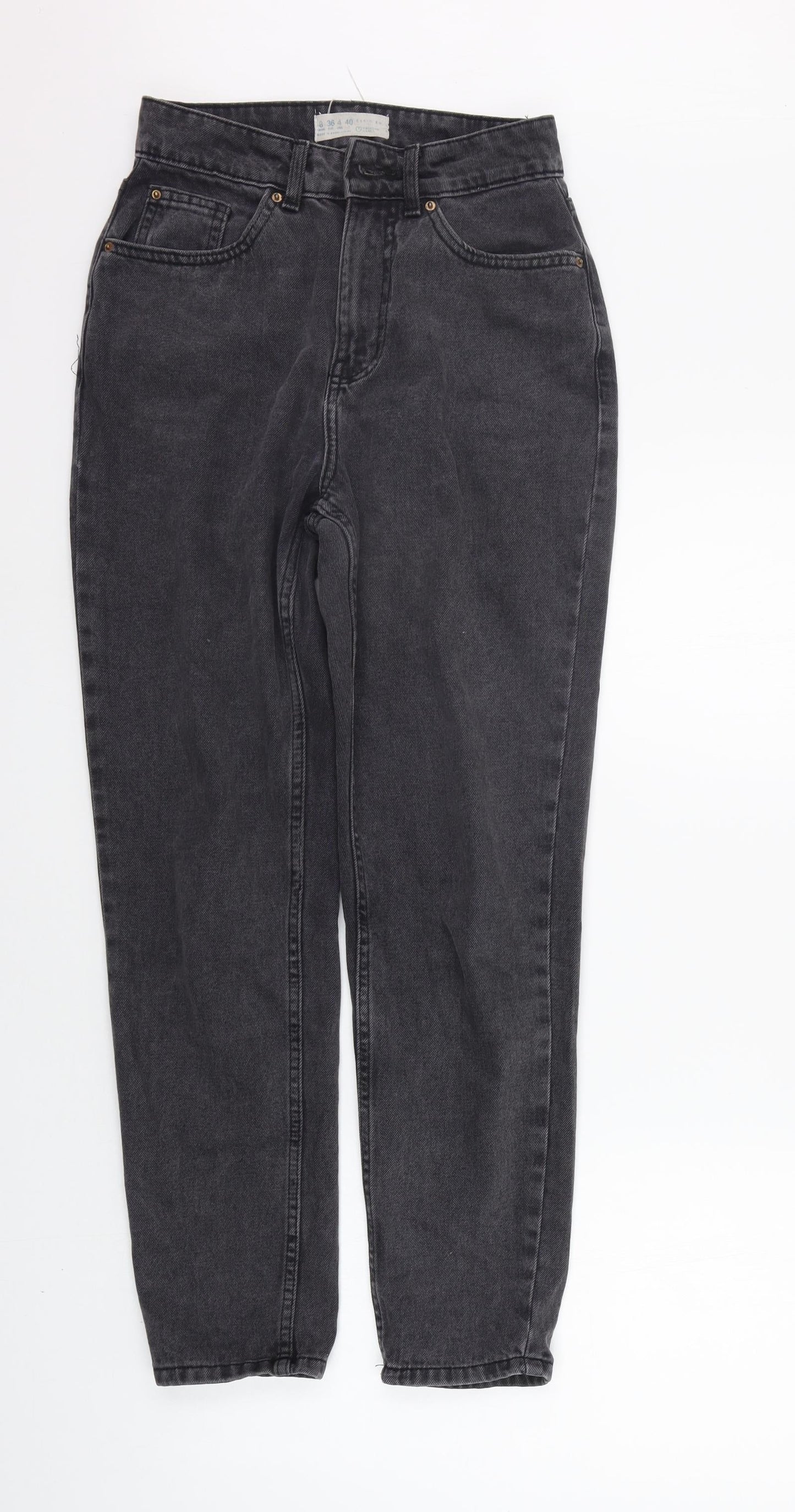 Primark Womens Grey   Straight Jeans Size 8 L29 in