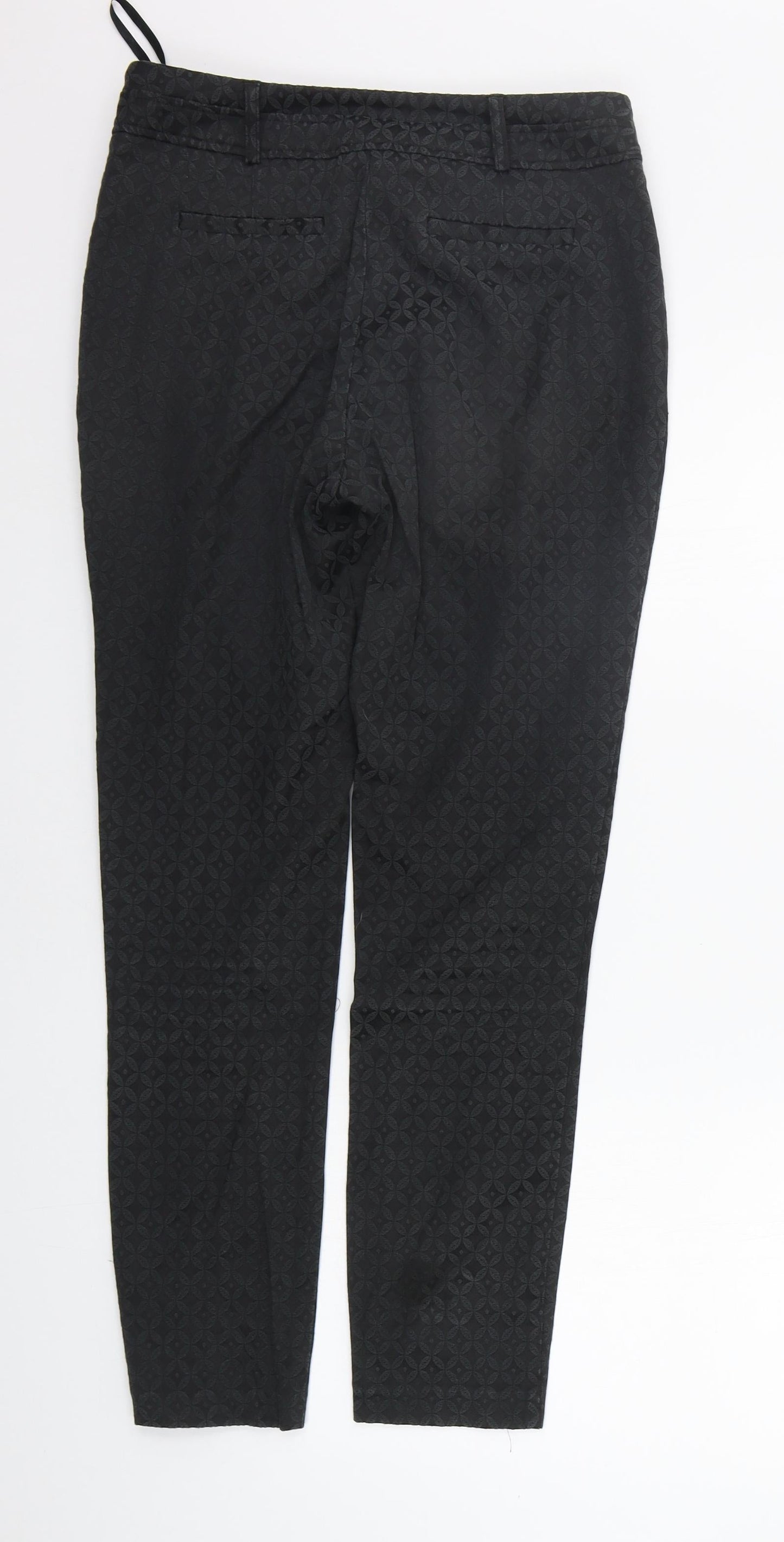 George Womens Black Geometric  Trousers  Size 8 L27 in