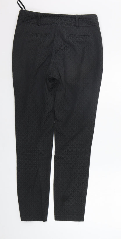George Womens Black Geometric  Trousers  Size 8 L27 in