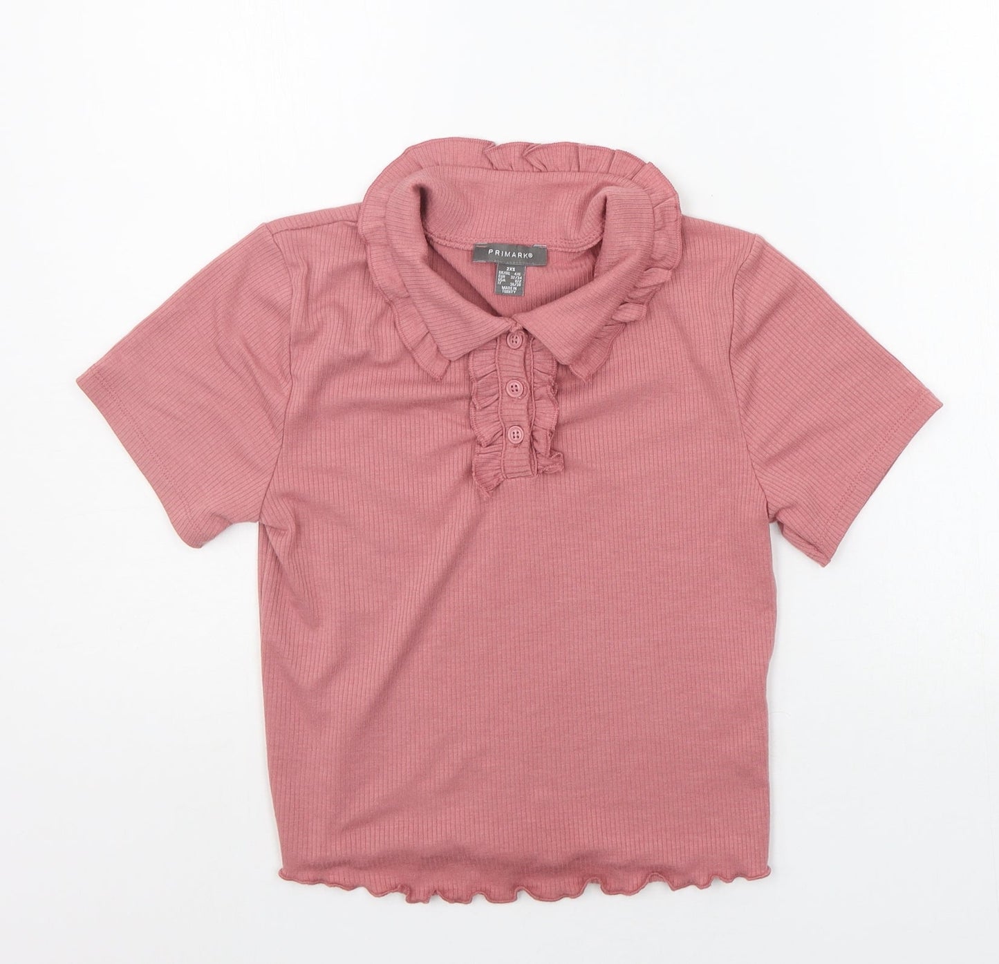Primark Womens Pink   Basic Polo Size 2XS