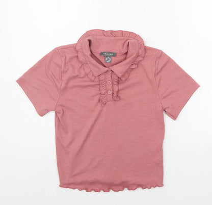 Primark Womens Pink   Basic Polo Size 2XS
