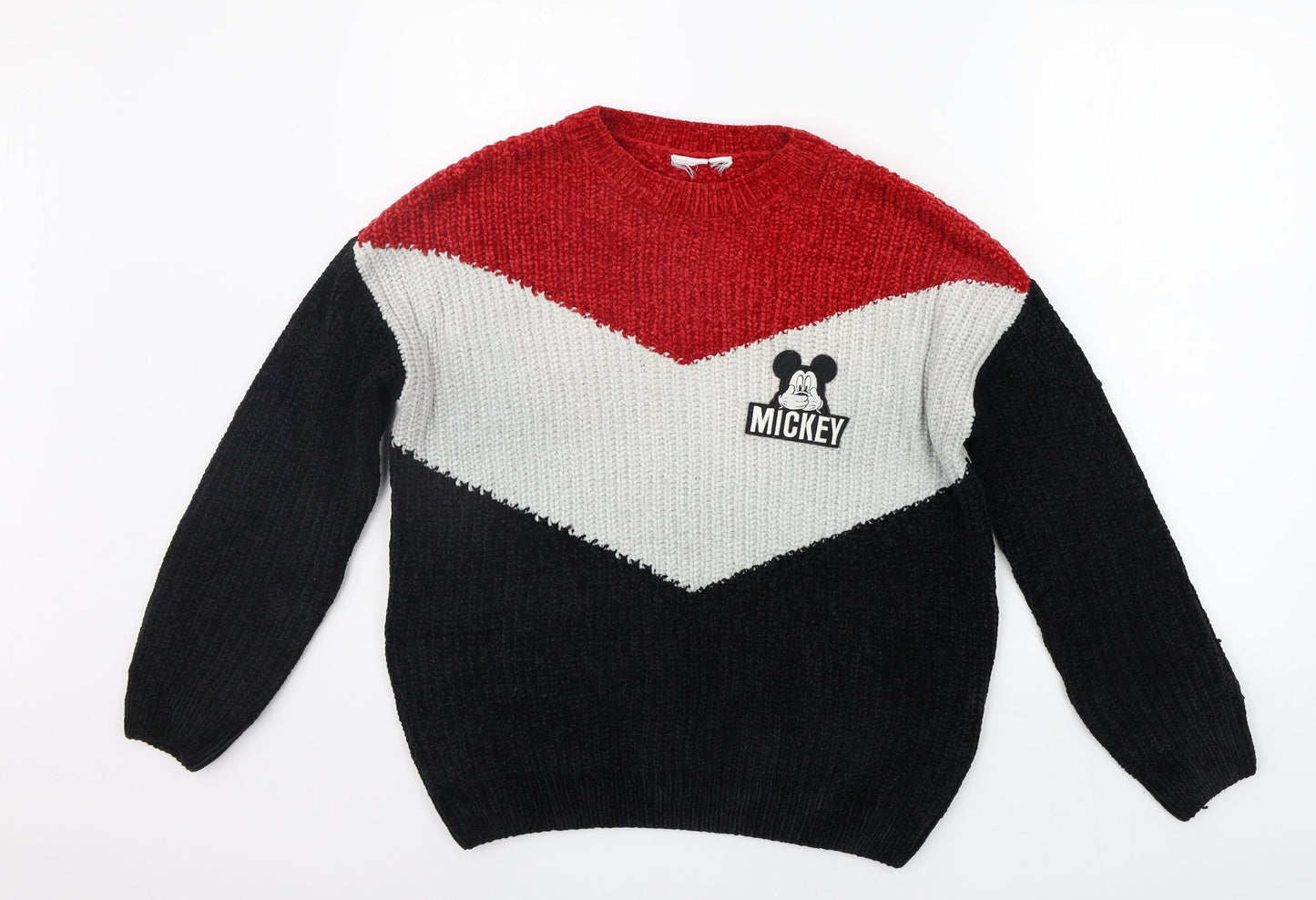 Primark Womens Black Floral  Pullover Jumper Size XS  - MICKEY MOUSE