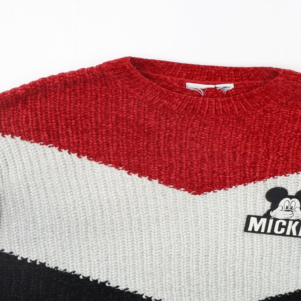 Primark Womens Black Floral  Pullover Jumper Size XS  - MICKEY MOUSE