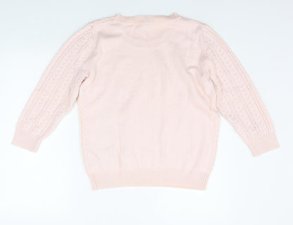 Womens UK Size M H&M Pink Pullover Jumper