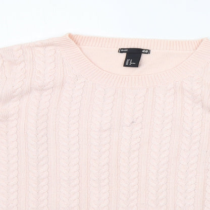Womens UK Size M H&M Pink Pullover Jumper